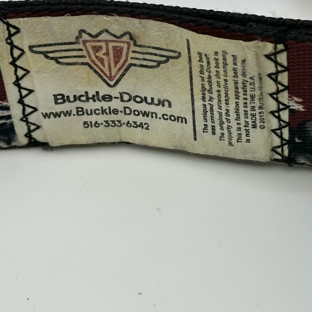 Buckle-Down Black and Brown Graphic Belt
